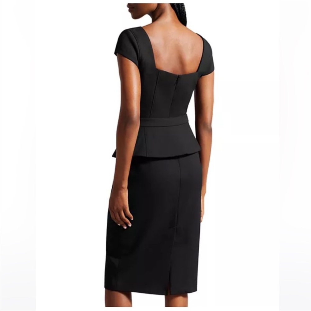 Ted baker fleuurr belted square neck midi shift little black dress, NWT size 3 - Picture 11 of 13
